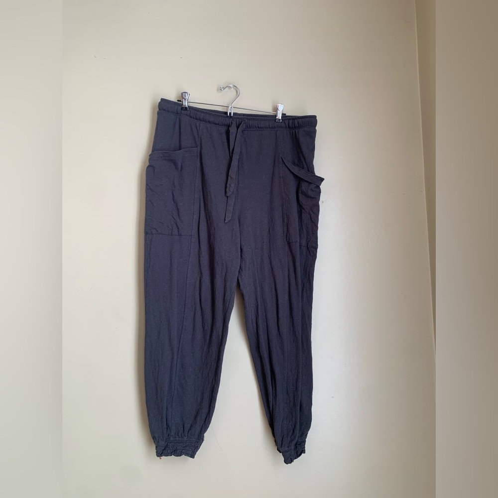 Aerie women Jogger cotton popcorn textured pull on joggers grey Size XL